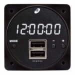 Mid-Continent CH93 Digital Clock & High Power Dual USB Charger
